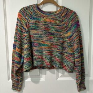 Multi colored cropped sweater